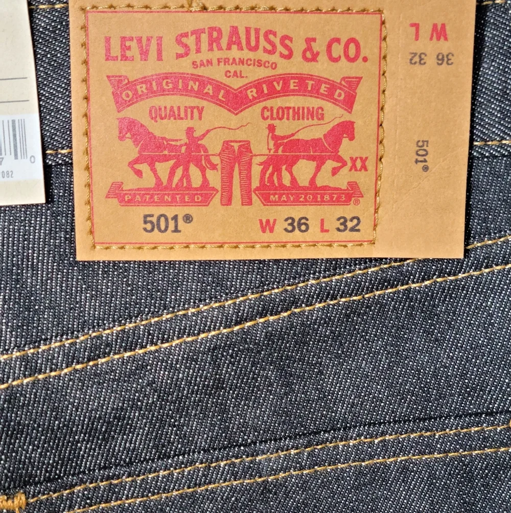 Levi's 501 Original Dark Gray Jeans Men 36x32 NEW - Picture 3 of 3
